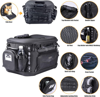 Motorcycle Dog Carrier, Portable Pet Carrier Pet Travel Bag Cat Carrier Bag for Harley Street Glide
