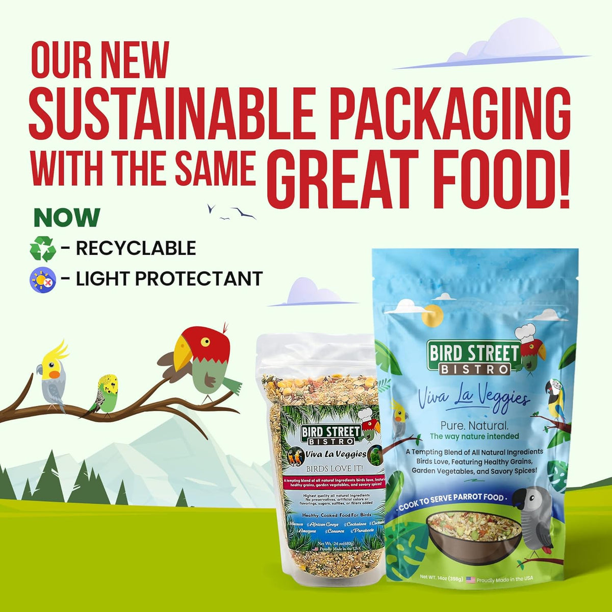 Parrot Food Sample Pack Cooks in as Little as 3 to 15 min | All Natural & Organic Grains and