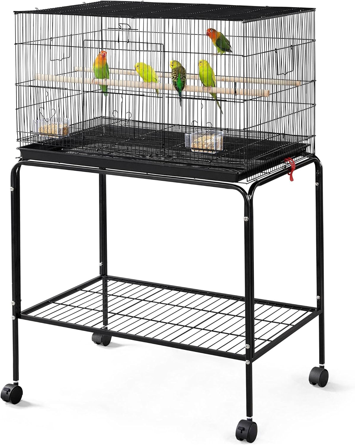 Yaheetech 47-inch Rolling Breeding Flight Bird Cages for Parakeets Budgies Finches Cockatiels