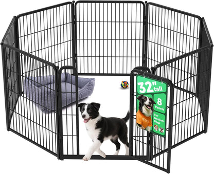 FXW Homeplus Unleashed Indoor Dog Playpen - Stress-Free and Safe Play, Heavy Duty 32 Inch 8 Wire