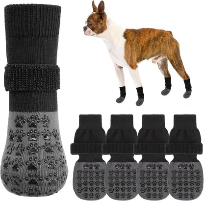 SCENEREAL Dog Socks to Prevent Licking Paws for Hardwood Floors Anti Slip, Dog Grippy Socks Shoes