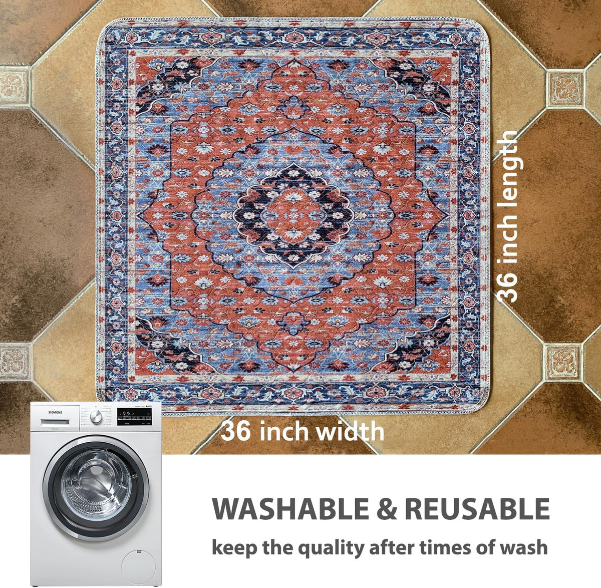 nunubaby Washable Pee Pads for Dogs, Stylish, Non-Slip and Leak-Proof Pee Pads. Reusable Potty Pads
