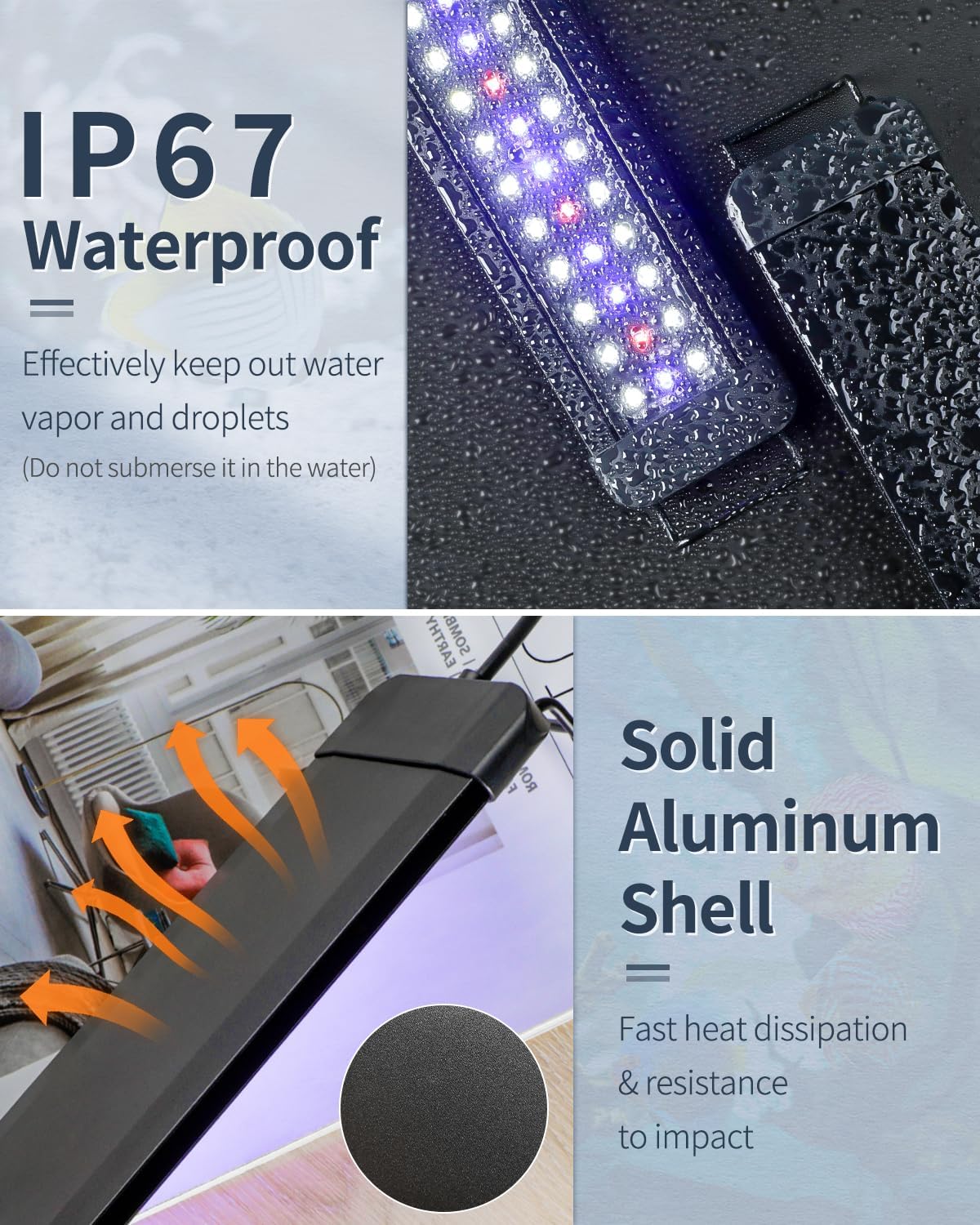 Pawfly 11 W Terrarium Reptile LED Light for 12" to 18" Terrarium Extendable Reptile Tank Light with
