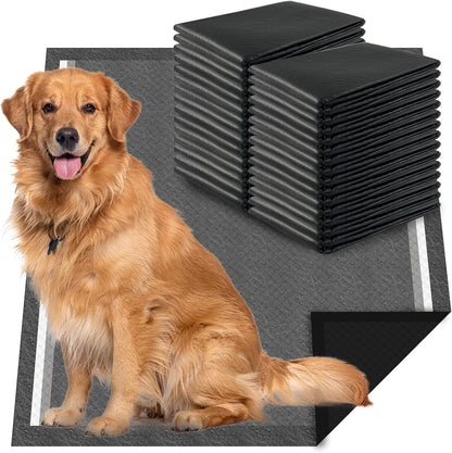 Charcoal Dog Pee Pads Extra Large 28“x34”, Puppy Pads XL 30 Count, Potty Pads for Dogs, Disposable