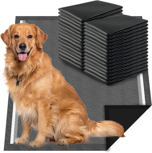 Charcoal Dog Pee Pads Extra Large 28“x34”, Puppy Pads XL 30 Count, Potty Pads for Dogs, Disposable