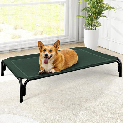 Elevated Dog Bed, Raised Outdoor Dog Bed for Medium Sized Dogs, Portable Cooling Pet Cot with