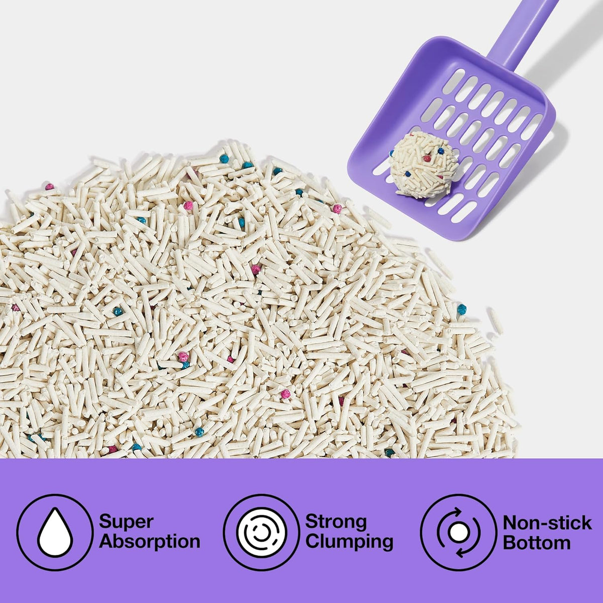 VETRESKA Tofu Cat Litter,Kitty Litter Flushable Strong Clumping Cat Litter Pellets Ultra
