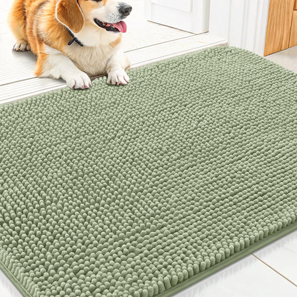 Smiry Dog Door Mat for Muddy Paws 30x20, Absorbs Moisture and Dirt Doormat, Non-Slip Washable Quick