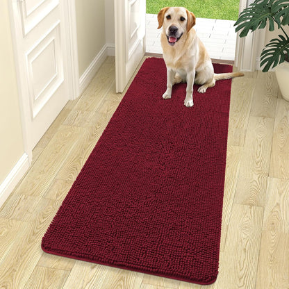 OLANLY Dog Door Mat for Muddy Paws 70x24, Absorbs Moisture and Dirt, Absorbent Non-Slip Washable