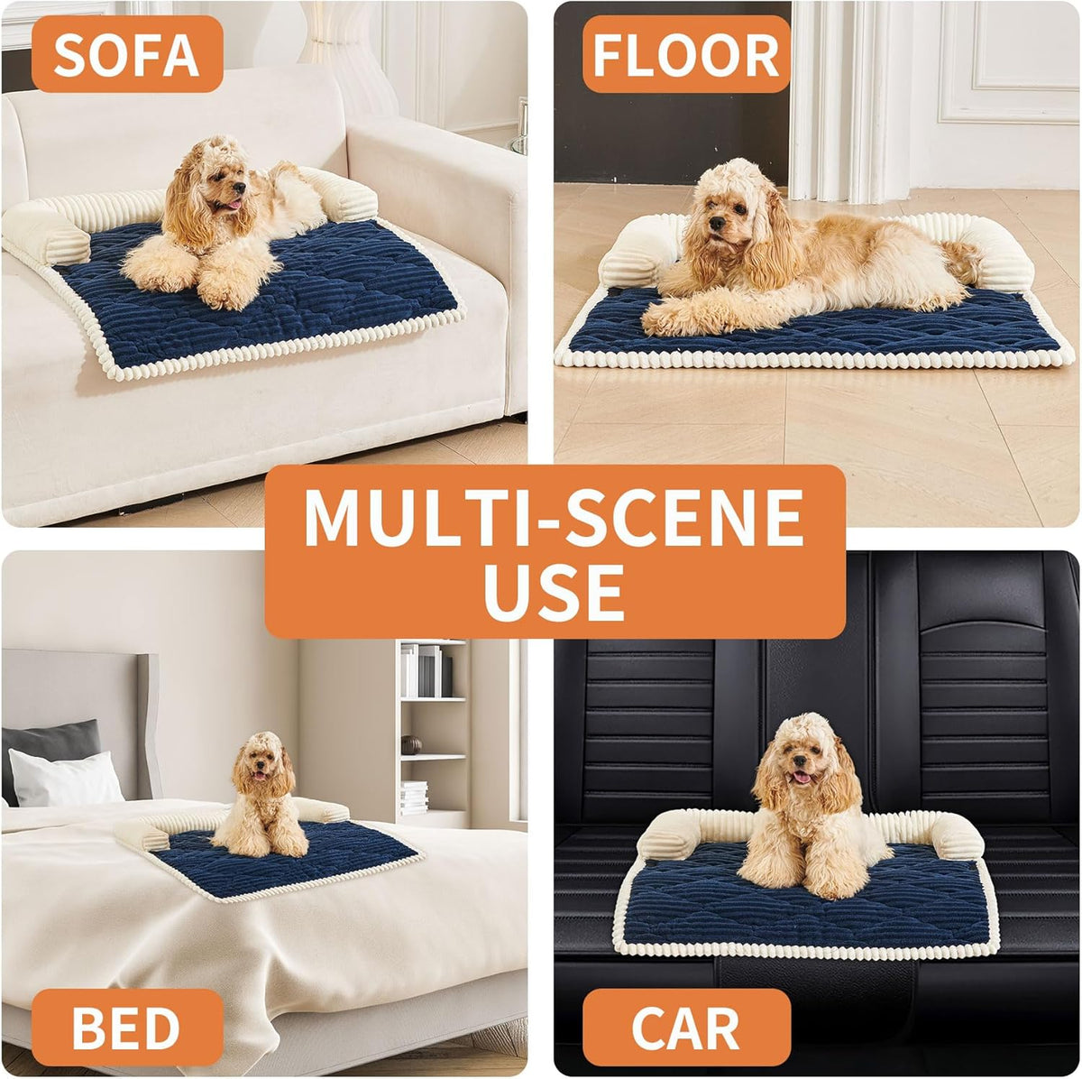 HAOMAIJIA Dog Couch Bed for Medium Dogs, Non Slip Pet Couch Covers for Sofa Thick Soft Washable Dog