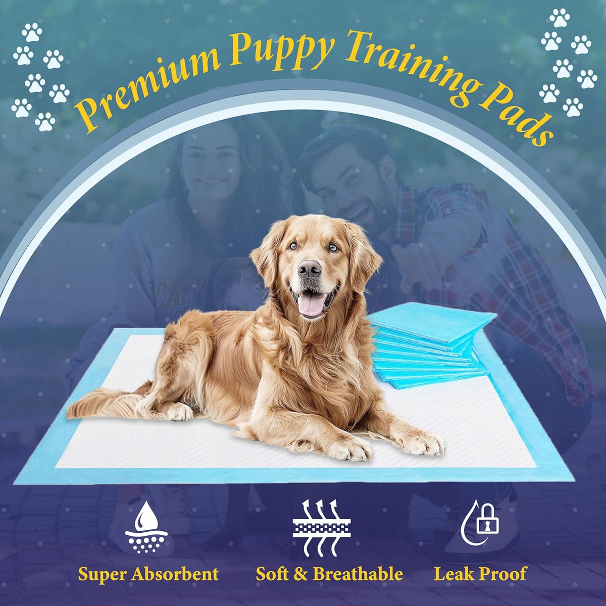 TBM Puppy Pads 100 Count - 23.6" x 23.6" - Super Absorbent Pee Pads for Dogs - Premium Leak-Proof