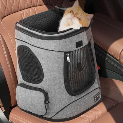 Petsfit Pet Backpack Carrier with Upgrade Waist Cushion Design to Better Fit The Waist, Suitable