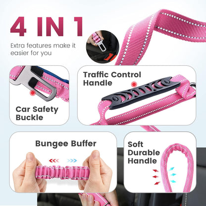 IOKHEIRA 6Ft /4Ft Dog Leash Rope for Large Dogs, Heavy Duty with Comfortable Padded Handle and