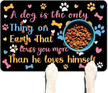Pet Feeding Mat for Floors Waterproof Dog Mat for Food and Water Absorbent Quick Dry Non Slip mat