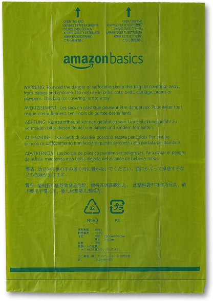 Amazon Basics Dog Poop Bags with Dispenser, 540 Count, Enhanced for Guaranteed Leakproof, Cucumber