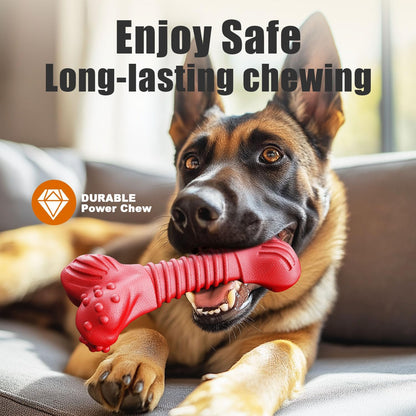 Dog Toys for Aggressive Chewers, Dog Toys for Medium Large Dogs, Natural Rubber Dog Chew Toys with
