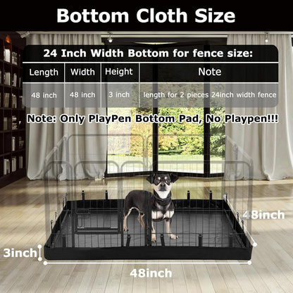 PJYuCien Rectangle Dog Playpen Bottom Pad - Fits 8 Panels 24" Width Metal Dog Pen -48"x48" Size