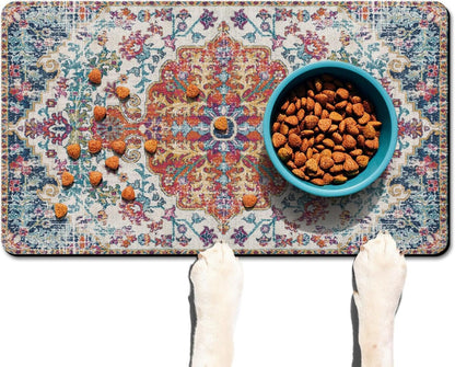 Pet Feeding Mat for Floors Waterproof Dog Mat for Food and Water Absorbent Quick Dry Non Slip mat