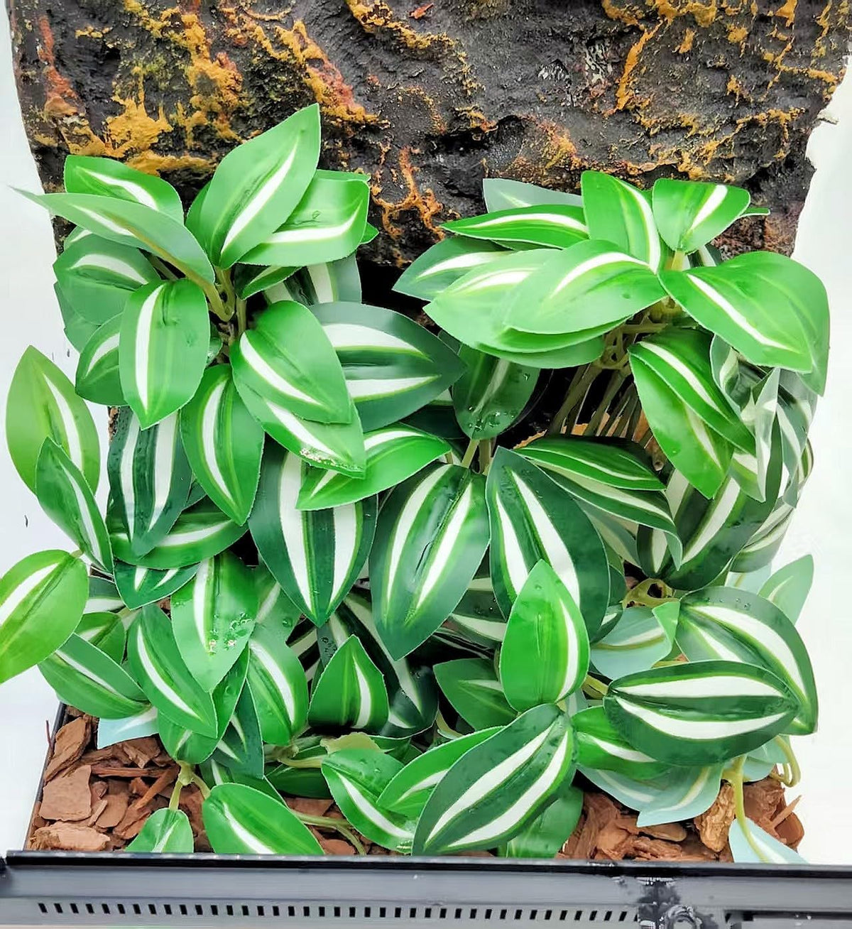 Reptile Plants for Terrarium Decor, Amphibian Habitat Decor, Snake Tank Accessories, Artificial