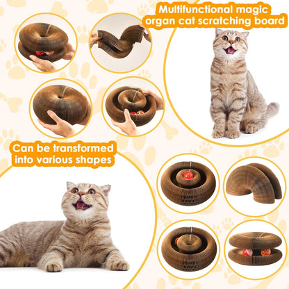 2 Pack Magic Organ Cat Toy Foldable Magic Organ Cat Scratching Board Reversible Infinity Style