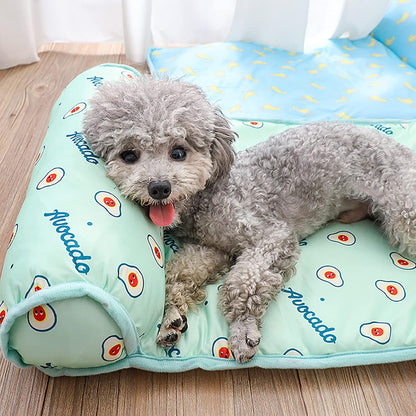 PUMYPOREITY Cooling Dog Mat, Self-Cooling Pad for Dogs & Cats, Blue, Medium, 15.7 x 23.6 x 1.9