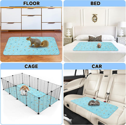 Sunheir Washable Pee Pads for Small Pet 5-Pack, Reusable Pet Training Pads Absorbent & Leak-Free