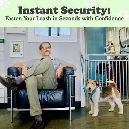 Canine Hitch- Secure Dog Leash Parking Mounted Indoor – Outdoor Wall Hook - Tie Out Stainless Steel