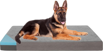 Orthopedic Memory Foam Dog Bed for Large Dogs, Cooling Dog Beds -Waterproof Pet Bed Mats for Crate