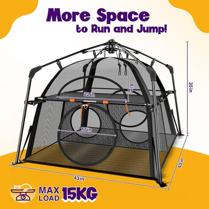 Extra Large Catio Outdoor Cat Enclosure Rywell 2-Tier Cat Tent for Patio, Balcony, Indoor &