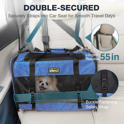 Dog Carriers for Small Dogs, Large Cat & Bunny, Foldable Soft-Sided Pet Travel Bag, up to 25lbs