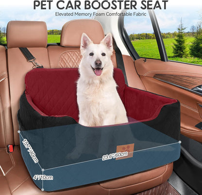 Dog Car Seat for Medium/Large Dogs, Dog Booster Seat for Pet Under 50lbs or 2 Small Dogs