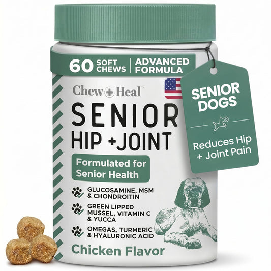 Glucosamine for Senior Dogs Hip and Joint Supplement. Chosen for real quality, fits naturally into