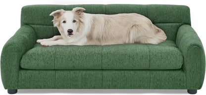 Dog Couch Bed, Mini Sofa for Dogs with Backrest and Armrest, Durable Pet Sofa with Soft Foam