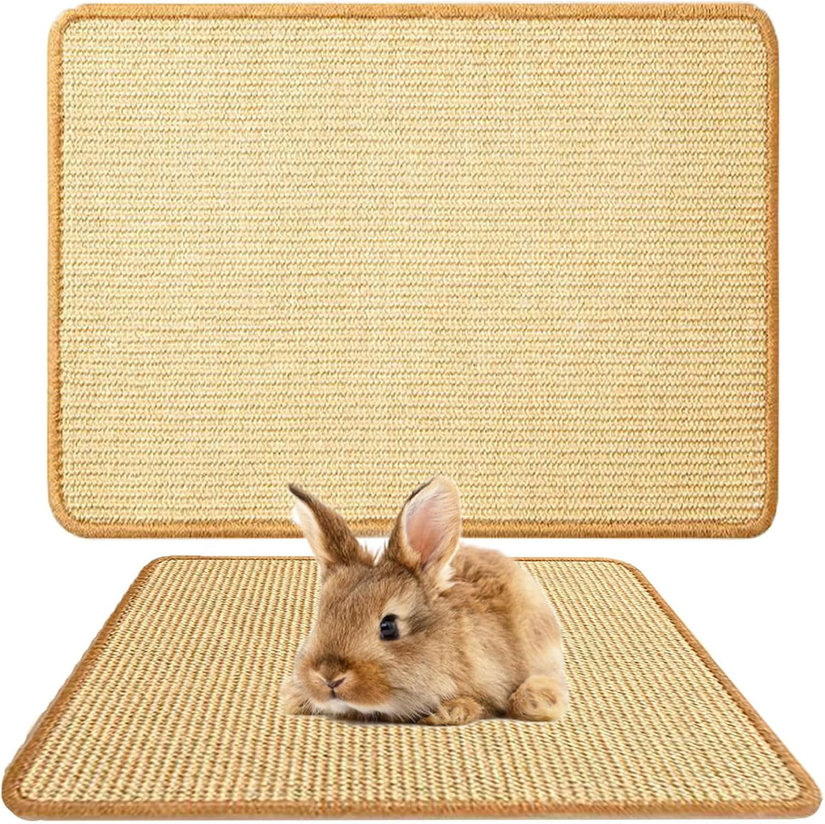 Oncpcare Rabbit Scratch Mat - Natural Bunny Scratching Pad for Claws and Teeth Care, Chew Toys, Pet