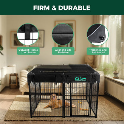 FXW Homeplus Unleashed Indoor Dog Playpen - Stress-Free and Safe Play, Heavy Duty 40 Inch 8 Wire