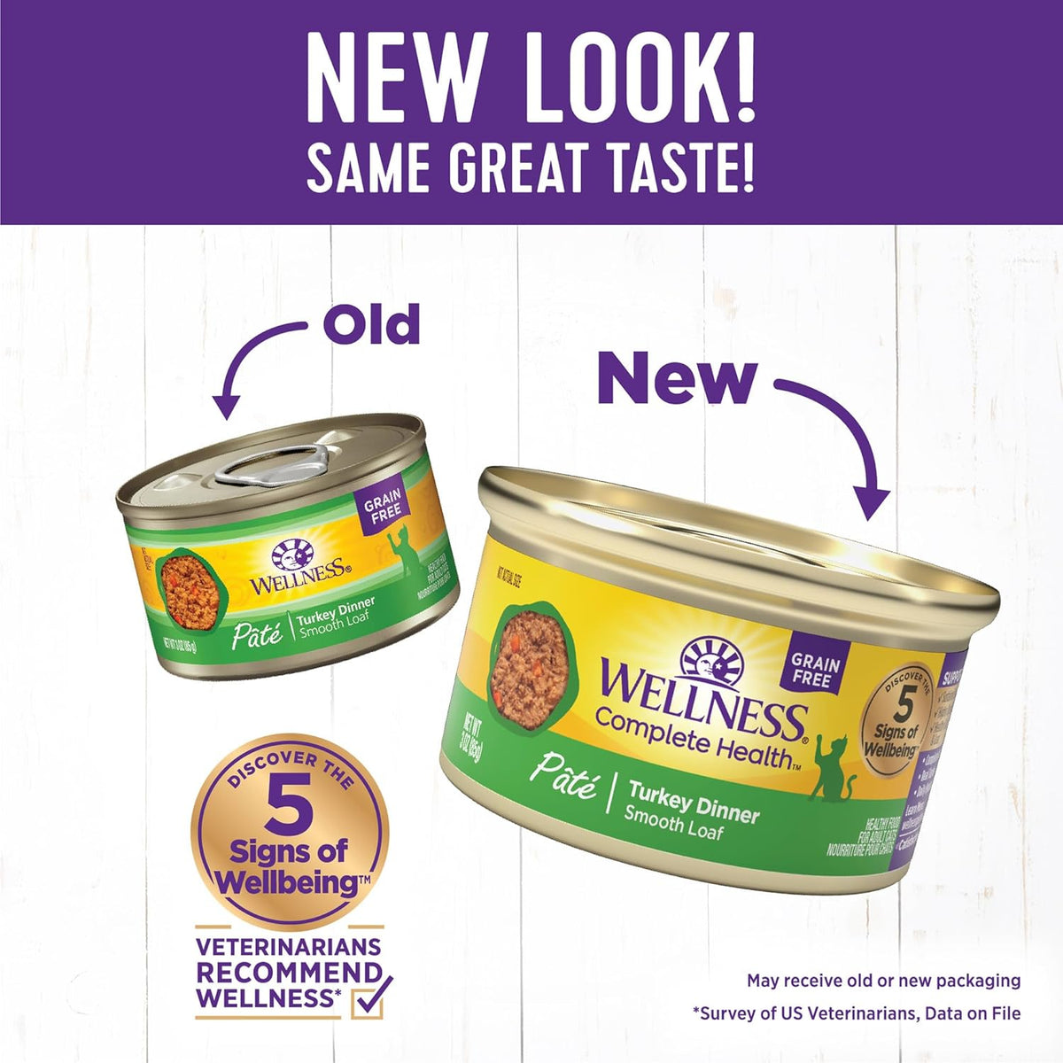 Wellness Complete Health Pate Adult Wet Cat Food, Natural, Protein-Rich, Grain Free, 3 Ounce, 24