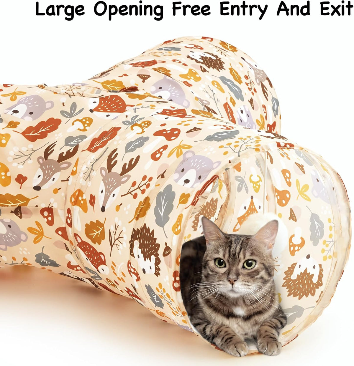 Tempcore Pet Cat Tunnel Tube Cat Toys 3 Way Collapsible, Cat Tunnels for Indoor Cats，Kitty Tunnel