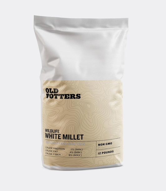 Wildlife Organic White Millet for Bird Feeding and Wildlife Bird attracting, Non-GMO and USA Grown