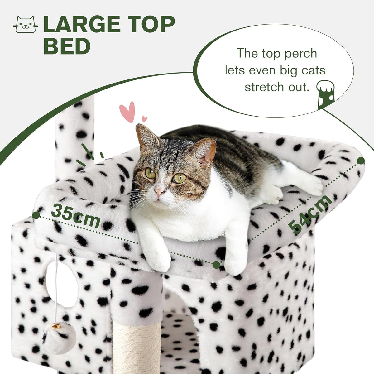 MUTICOR 66 Inches Multi-Level Large Cat Tree Tower for Indoor Big Feline/Cozy Plush