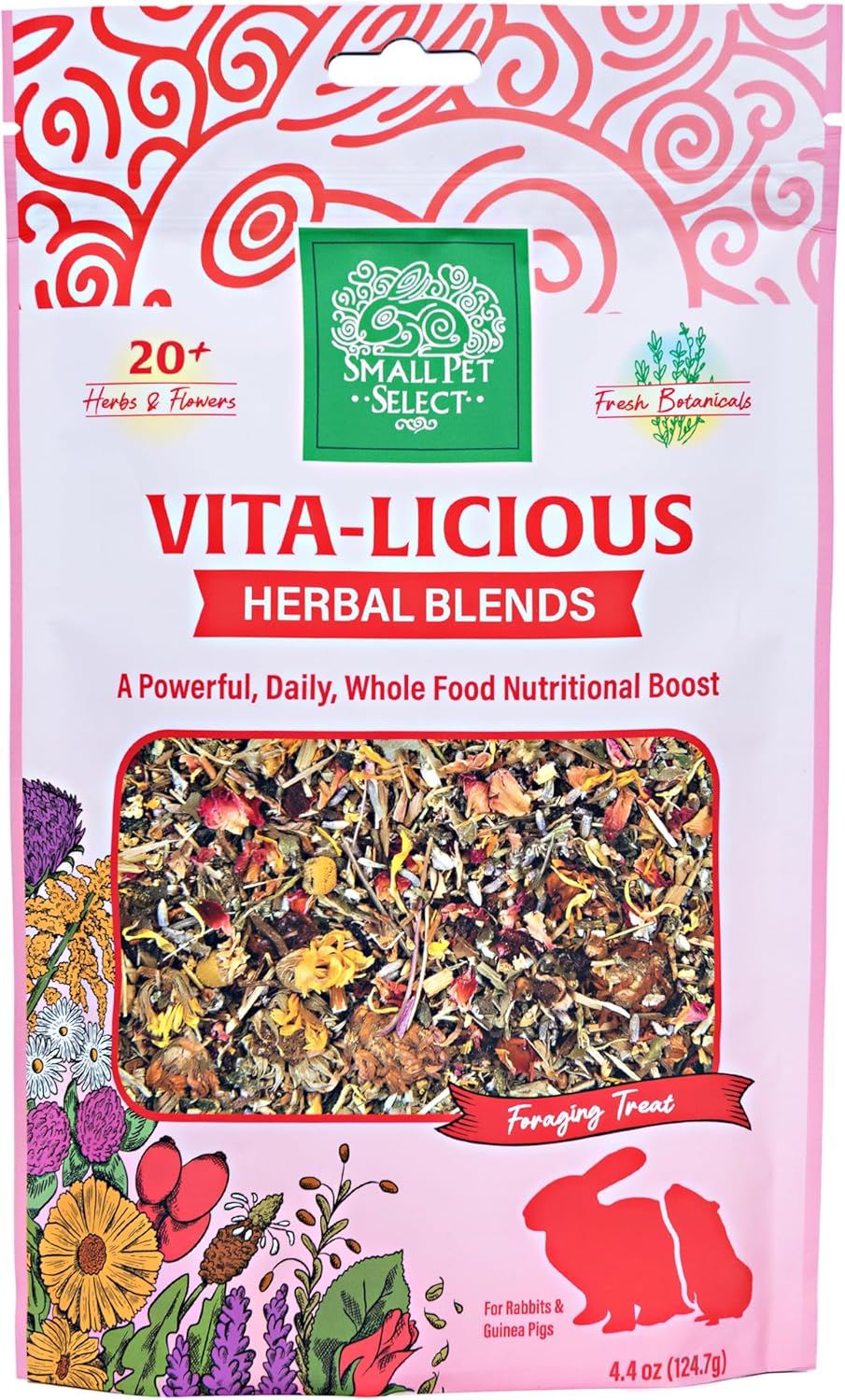 Small Pet Select - Vita-Licious Herbal Blend, a Natural Herbal Treat for Rabbits, Guinea Pigs