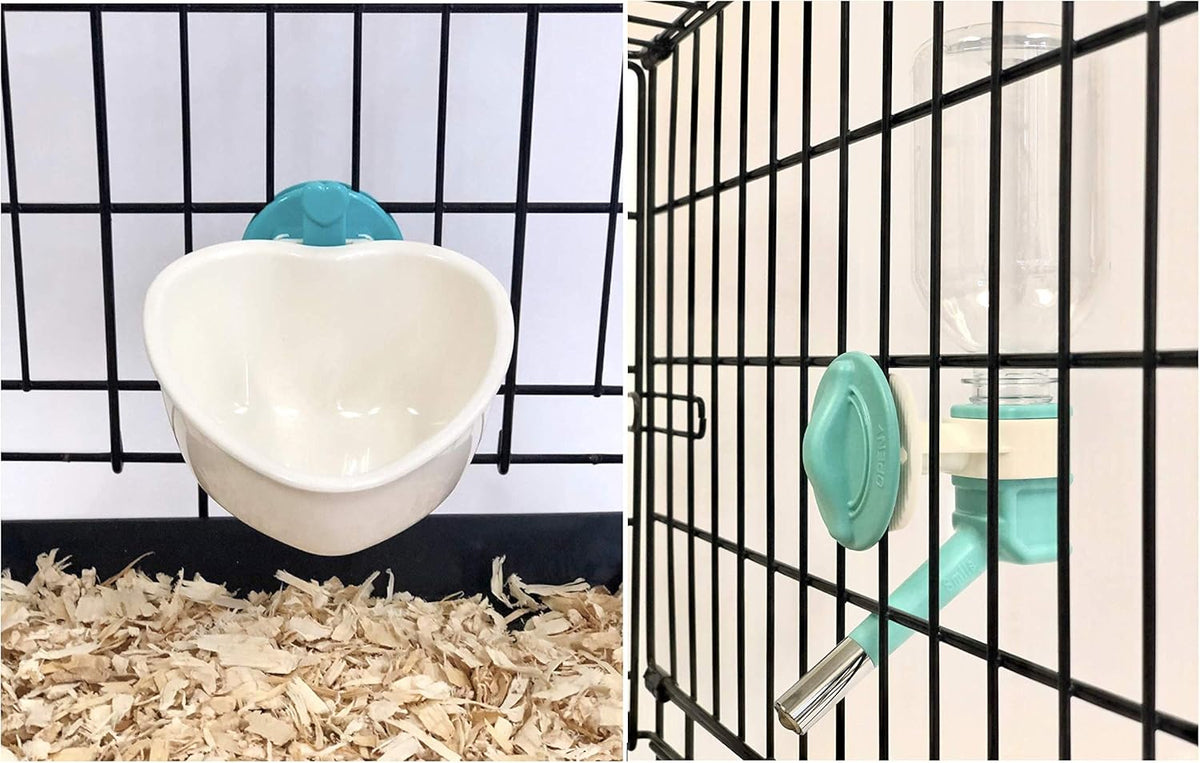 Choco Nose Patented No-Drip Water Bottle/Feeder and Detachable Food Dish Set for Puppies/Toy Breed
