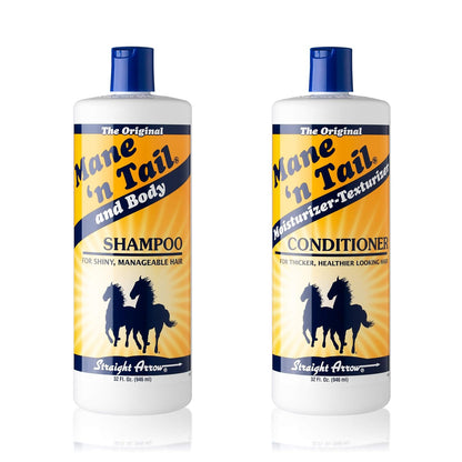 Mane 'N Tail Shampoo & Conditioner Combo Set (32 oz Each) For Horses and Humans For A "Down to the