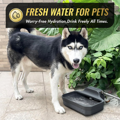 135OZ Automatic Water Dispenser for Large Dogs Patented Outdoor Dog Water Bowl Dispenser Automatic