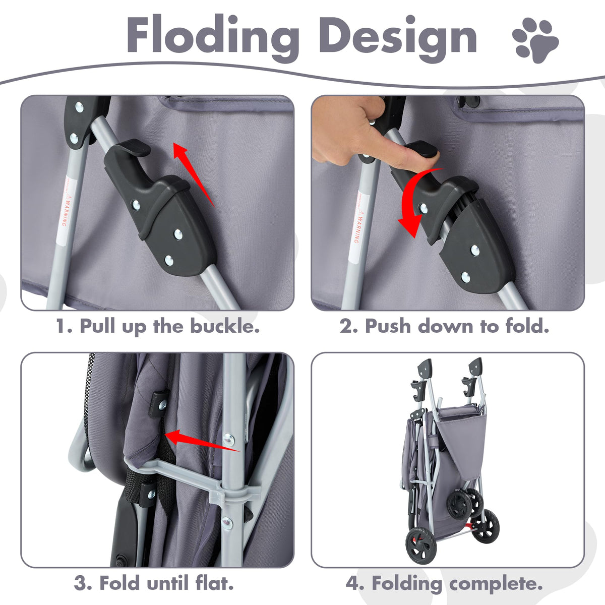KMFurnila 3 Wheel Pet Stroller for Dogs and Cats. Chosen for real quality, fits naturally into
