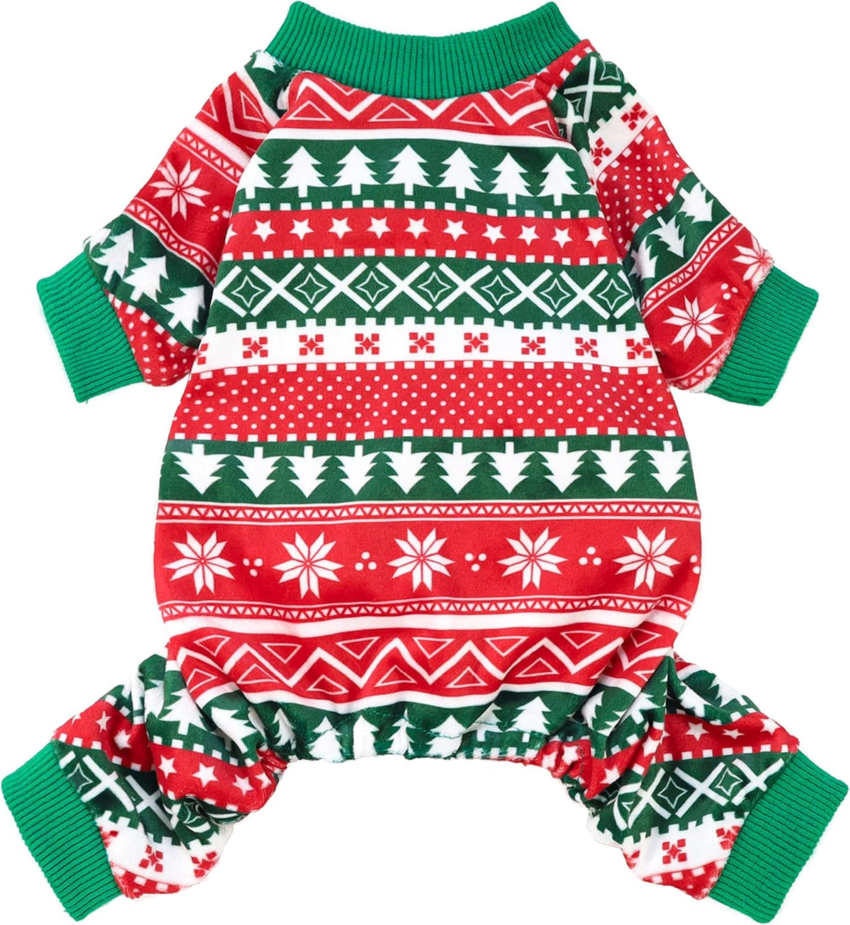Fitwarm Dog Christmas Outfit, Holiday Pet Clothes for Small Dogs Boy Girl, Festive Pajamas with