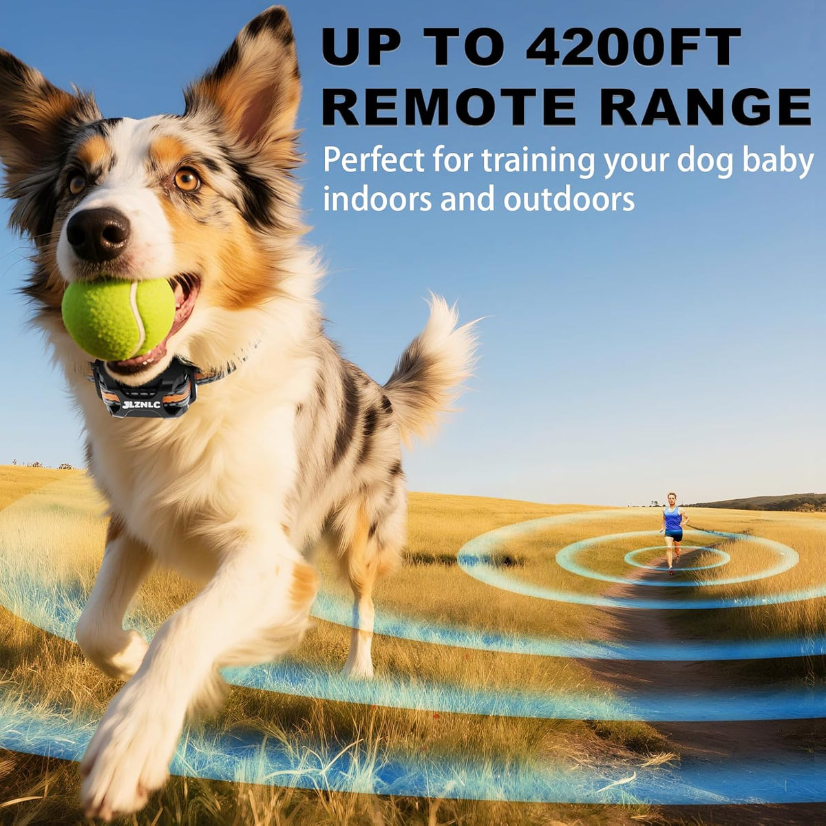 Dog Training Collar with Remote 4200FT 3 Dogs - Shock Collar for Barking Control, 4