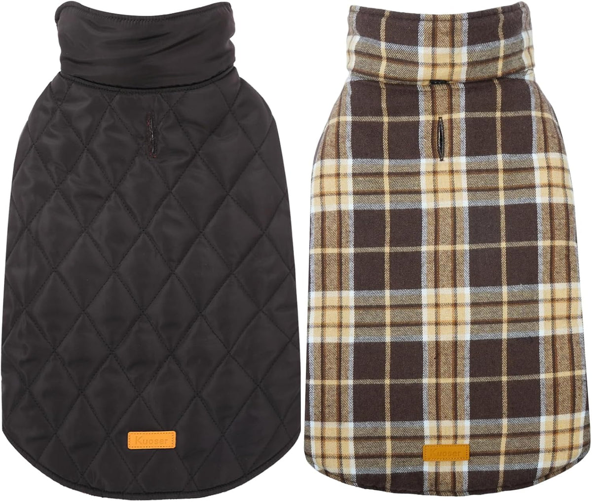 Kuoser Warm Dog Coat, Waterproof Dog Jacket for Extra Large Dogs, Adjustable Durable XXL Doggie