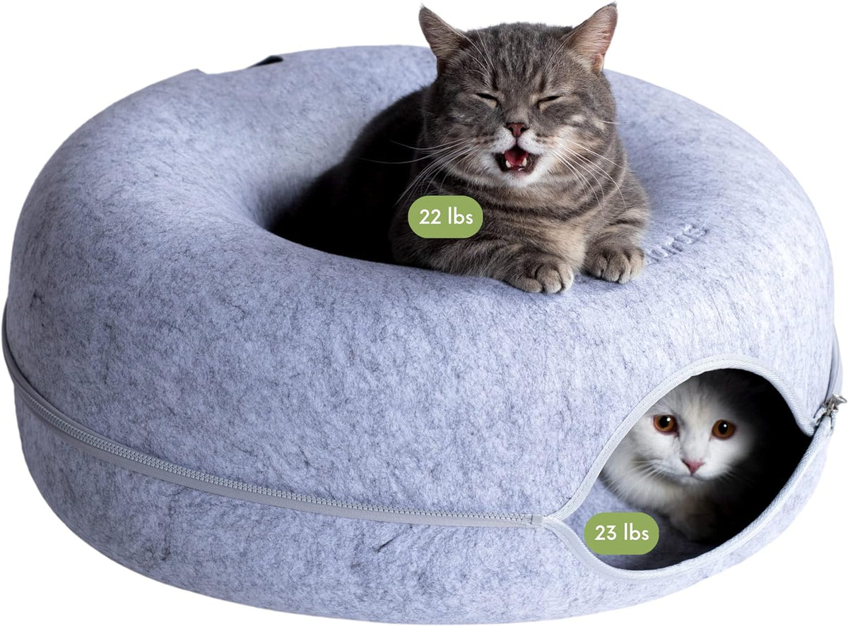 CATTASAURUS Peekaboo Cat Cave for Multiple & Large Cats Up to 30-45 Lbs, Scratch Detachable &
