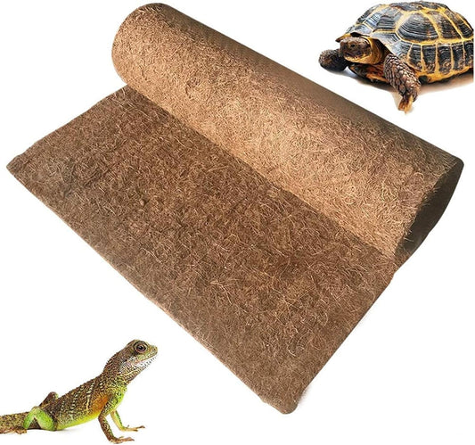 Hamiledyi 35.4×15.7" Reptile Carpet Coconut Fiber Substrate Large Lizard Cage Mat Coco Fiber Liner