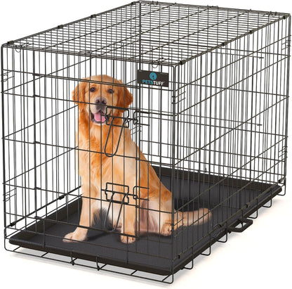 PetsTuff Great CRATES 36” Large Dog Crate - Heavy-Duty Dog Kennel with Divider Panel for Pets 40-60